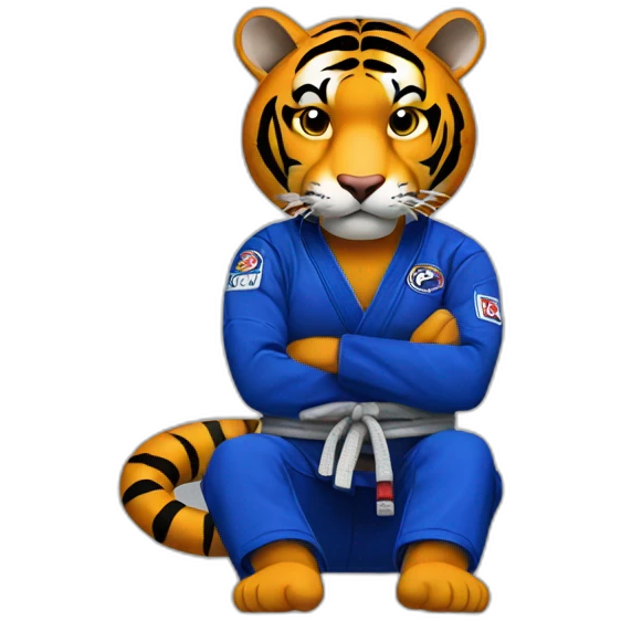 BJJ seated guard  Tiger  emoji