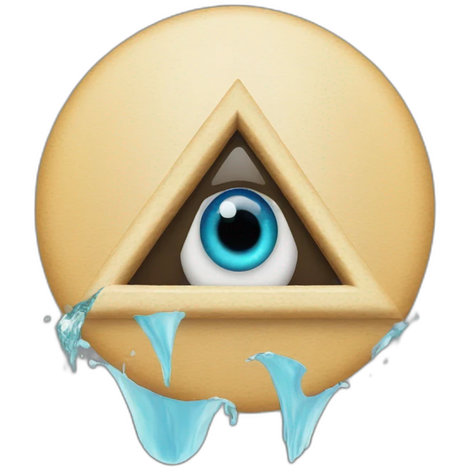 bermuda triangle and one eye emoji