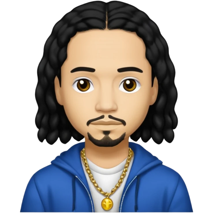 Bizzy Bone with black hair emoji