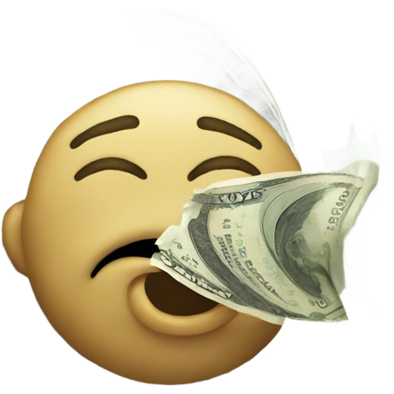 face sneezing money emoji
