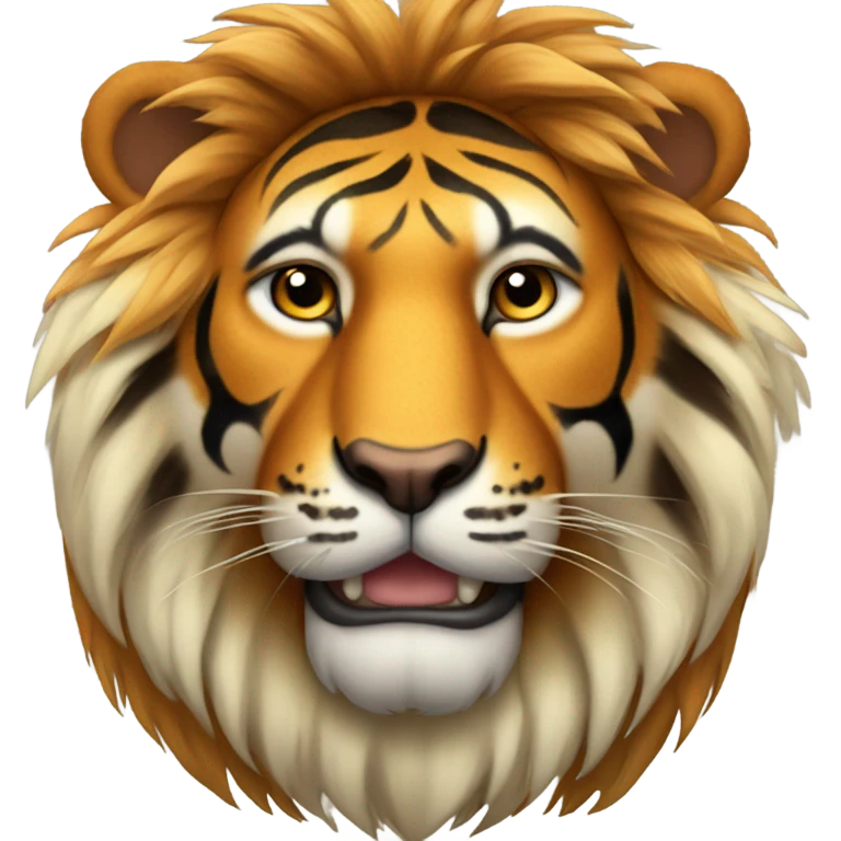 Tiger with a lion hat emoji