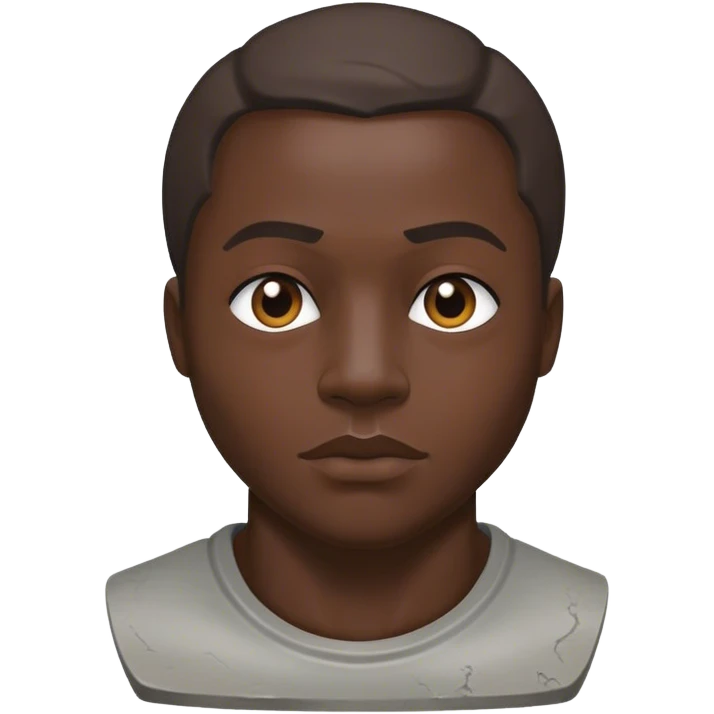 caleb williams face in the manner of a cement bust emoji