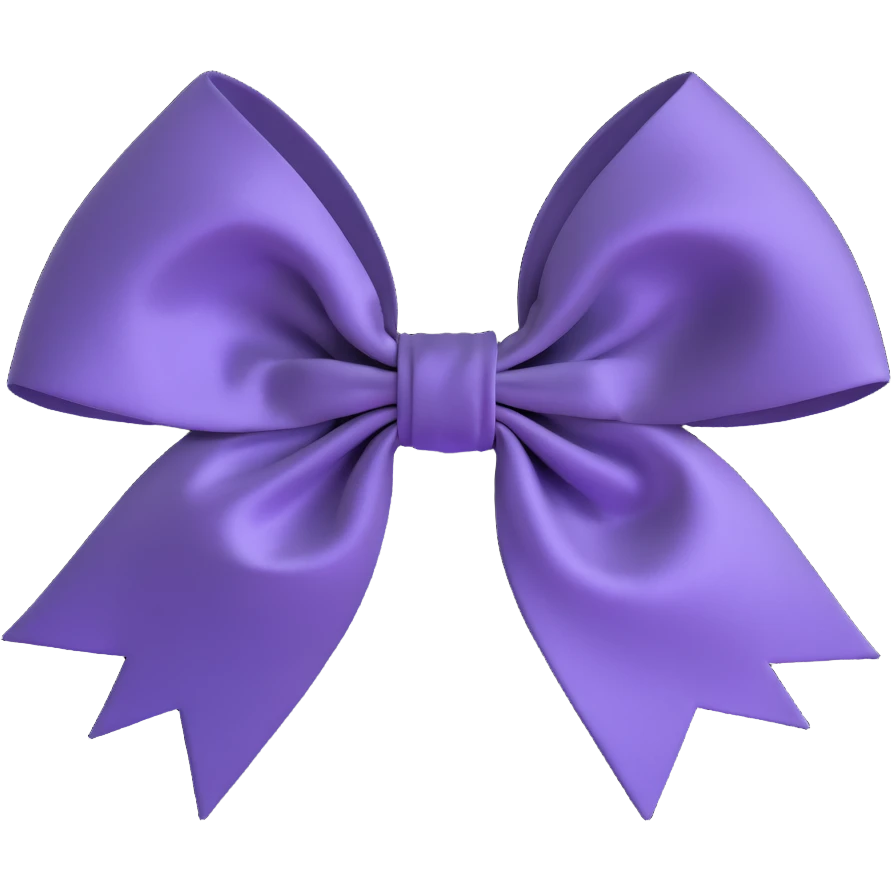 elegant satin hair bow emoji