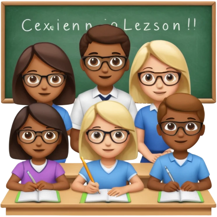 Okulda olan çocuklar emoji