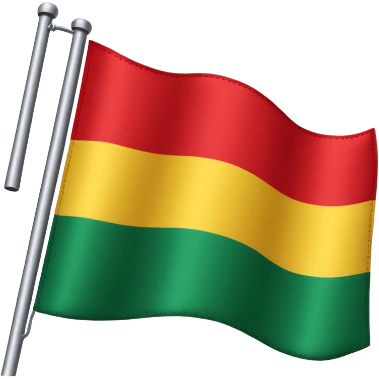 plain Flag with Red, Black and Green horizontal stripes flag  with no flag pole emoji