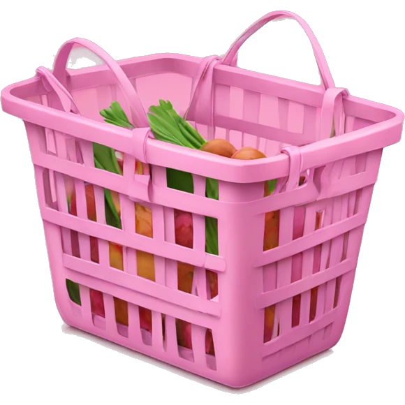 pink grocery basket emoji