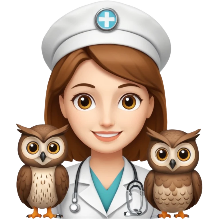 Krankenschwester mit Uhu emoji