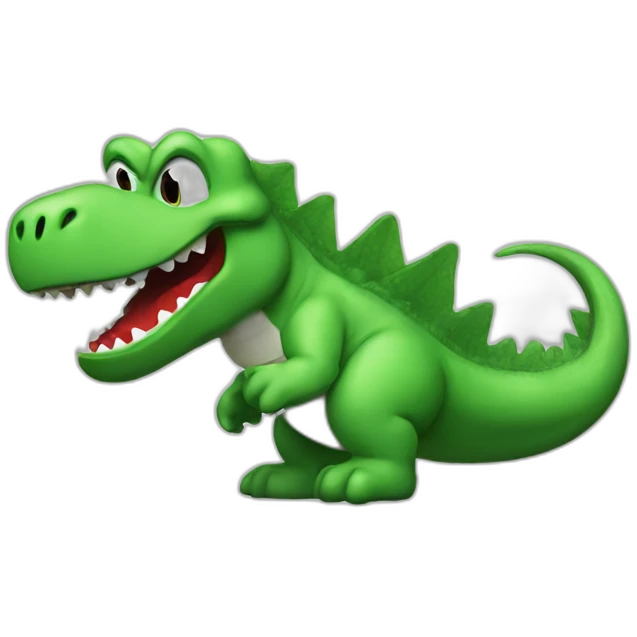 yoshi mixed with godzilla emoji