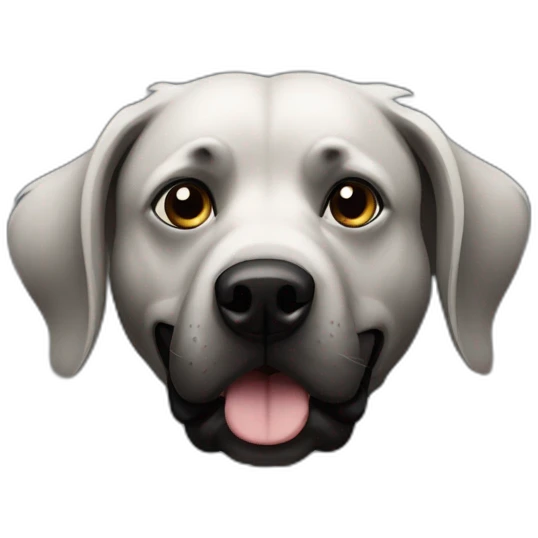 Gros chien noir emoji