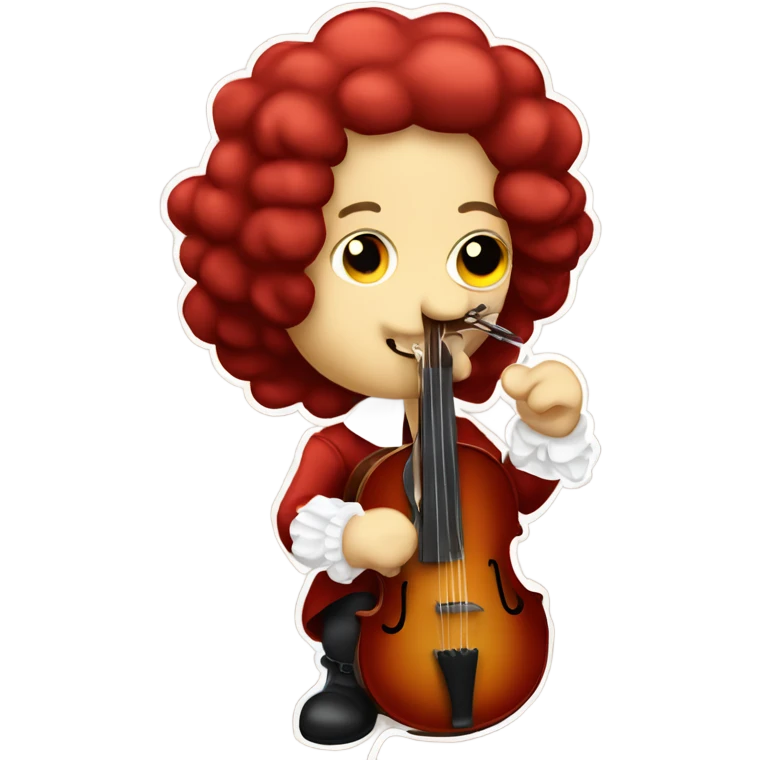Vivaldi standing Baroque Red old chibi banjo emoji