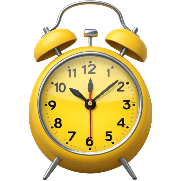 yellow alarm clock emoji