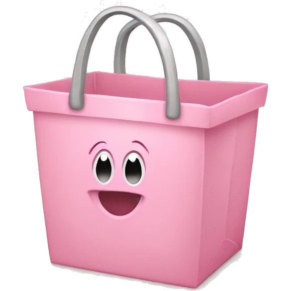 Light pink shopping emoji