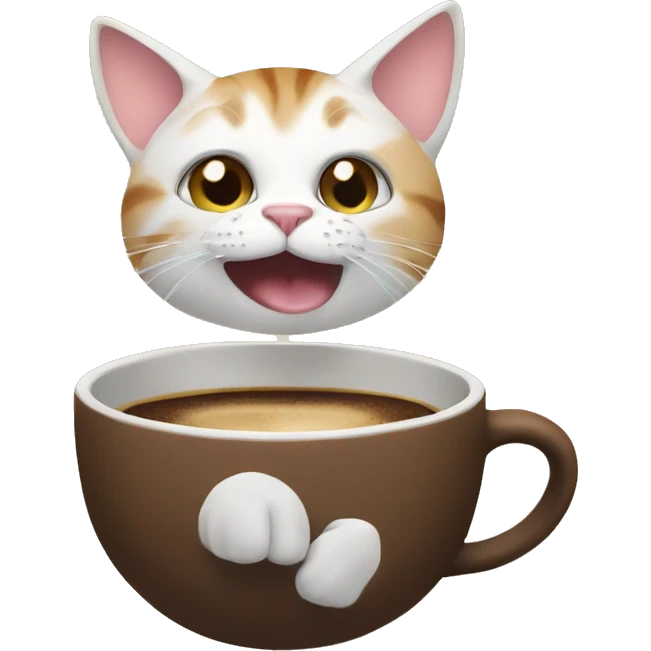cat drinks coffee  emoji