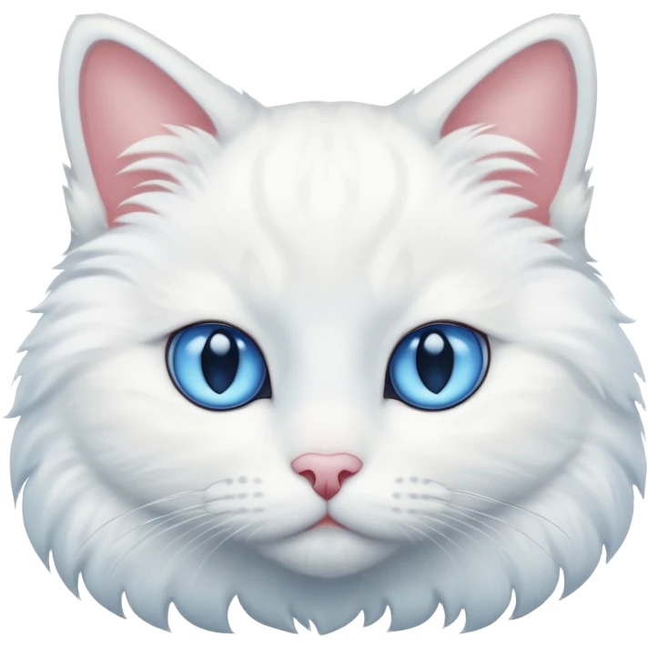 White cat with blue eyes emoji