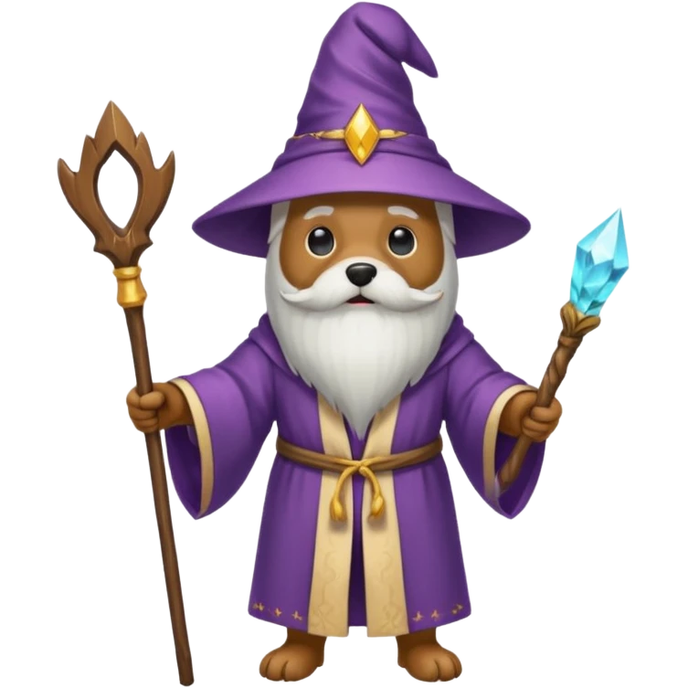 Dog wizard emoji