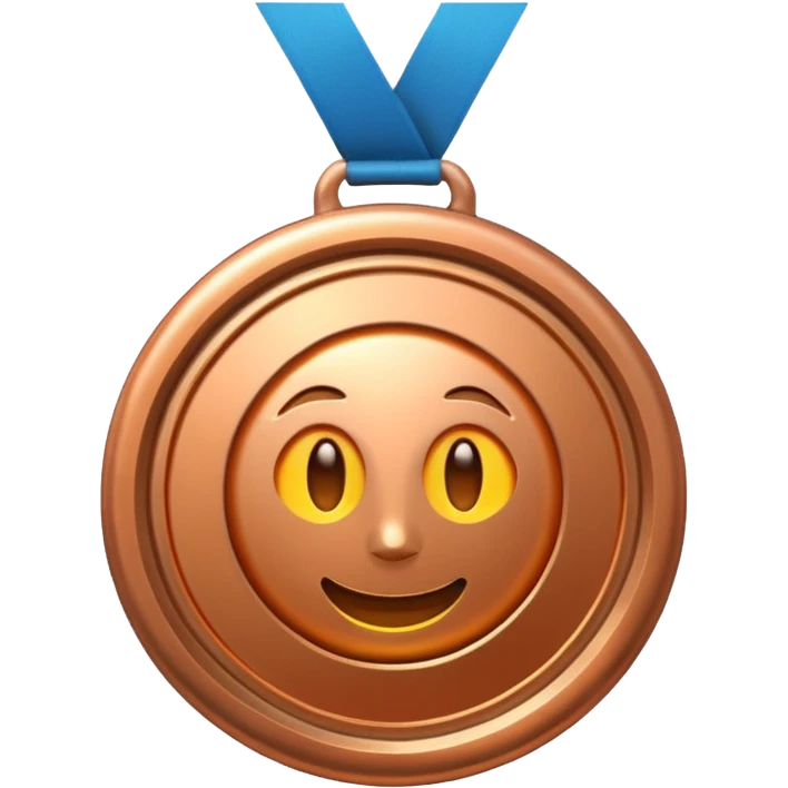 bronze medal. no face emoji