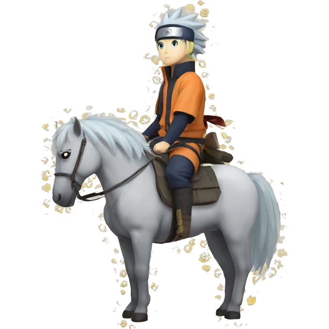Naruto qui monte une licorne  emoji
