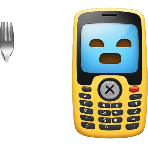 phone on the plate emoji