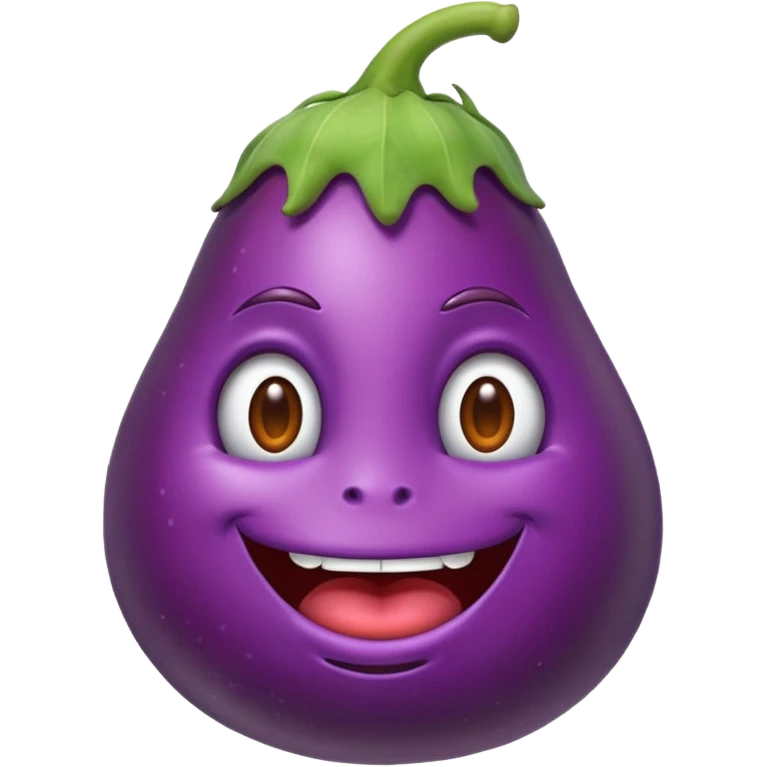 Crazy eggplant emoji