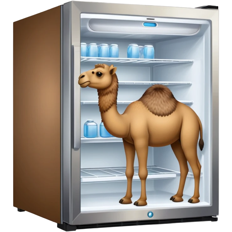 Dromedary inside a fridge emoji