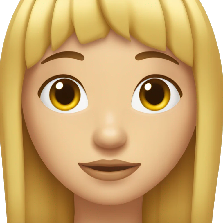 chica con flequillo rubio emoji