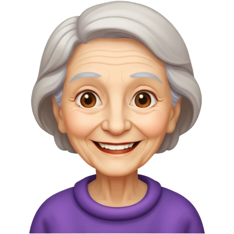 smiling old woman emoji