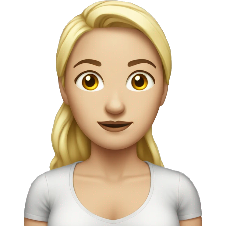 Bottom heavy woman Caucasian  emoji