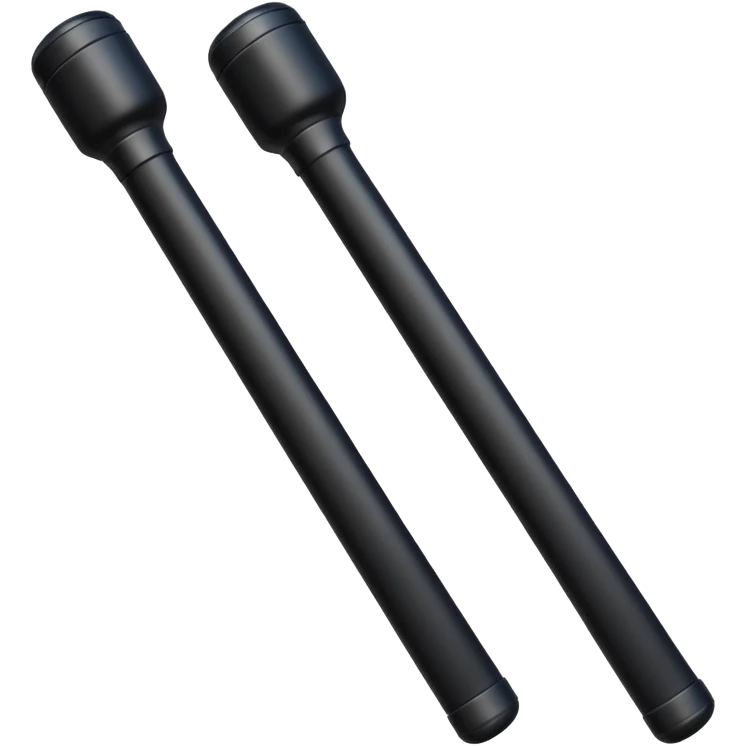 two police batons emoji