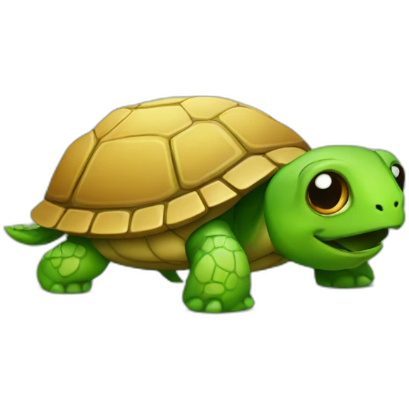 turtle with mahjong head emoji