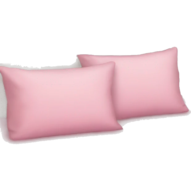 A nice bed with pink pillows and sheets  emoji