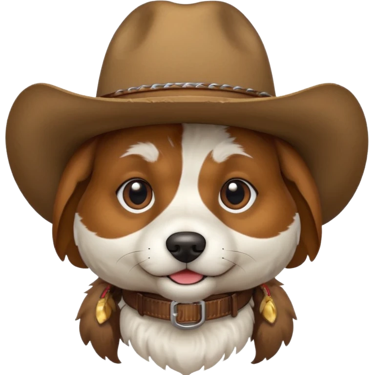 Dog wearing a cowboy hat emoji