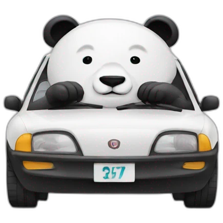 panda in a car emoji