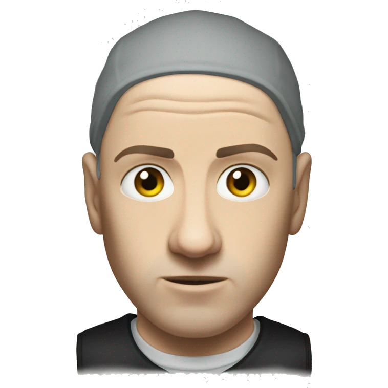 Has un sticker de eminem con su mitico gesto emoji