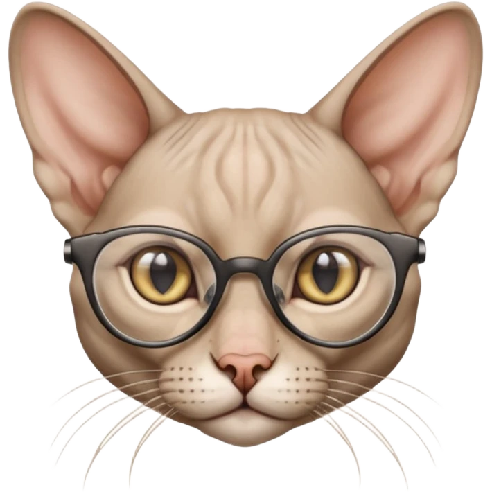sfenks cat with glasses emoji