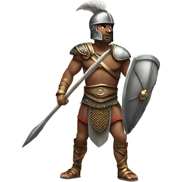 Gladiator with spear emoji