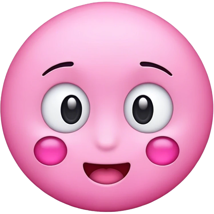 Cute pink emoji face emoji