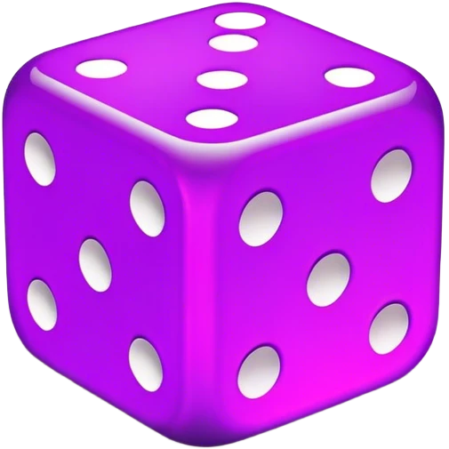 neon violet dice emoji