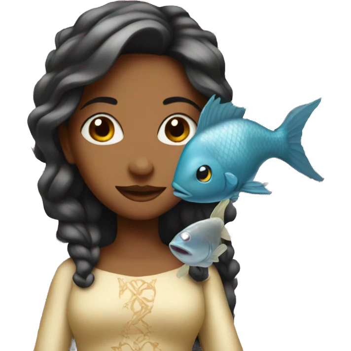 Princess with fish emoji