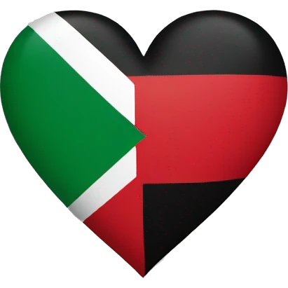 Palestine flag heart emoji