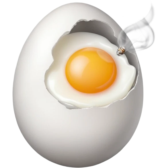 Egg smoking emoji