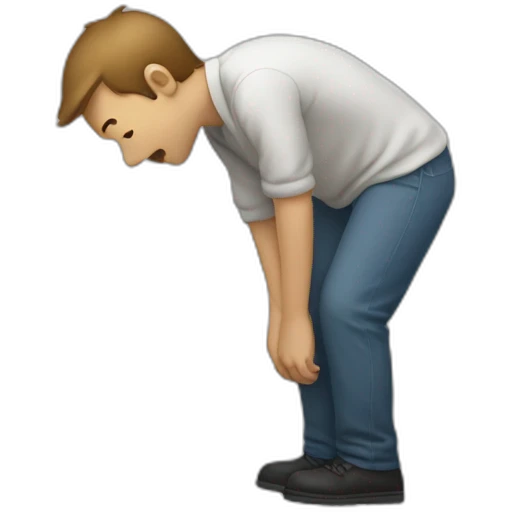 person bent over throwing up emoji