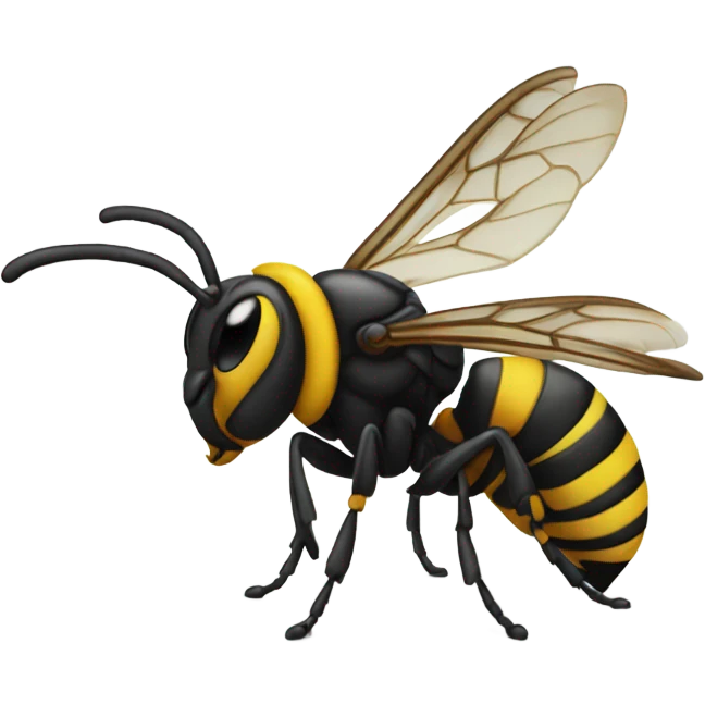 Wasp kissing car emoji