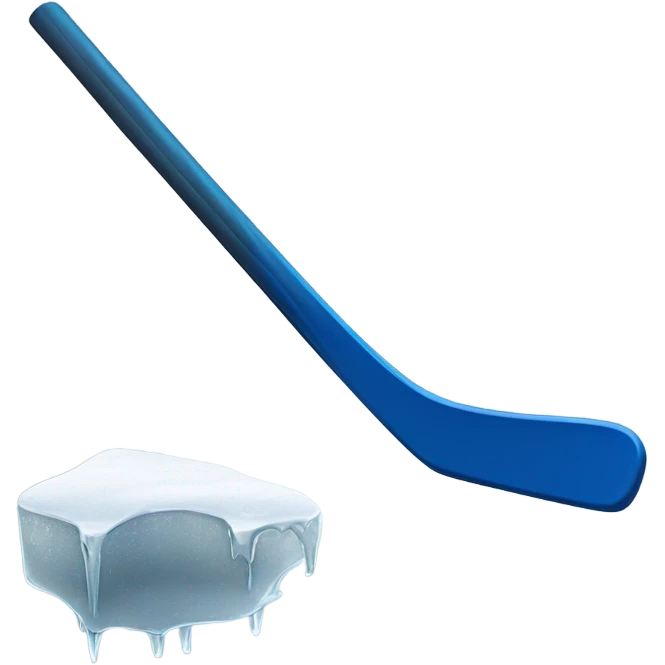 ice hockey stick hitting puck emoji