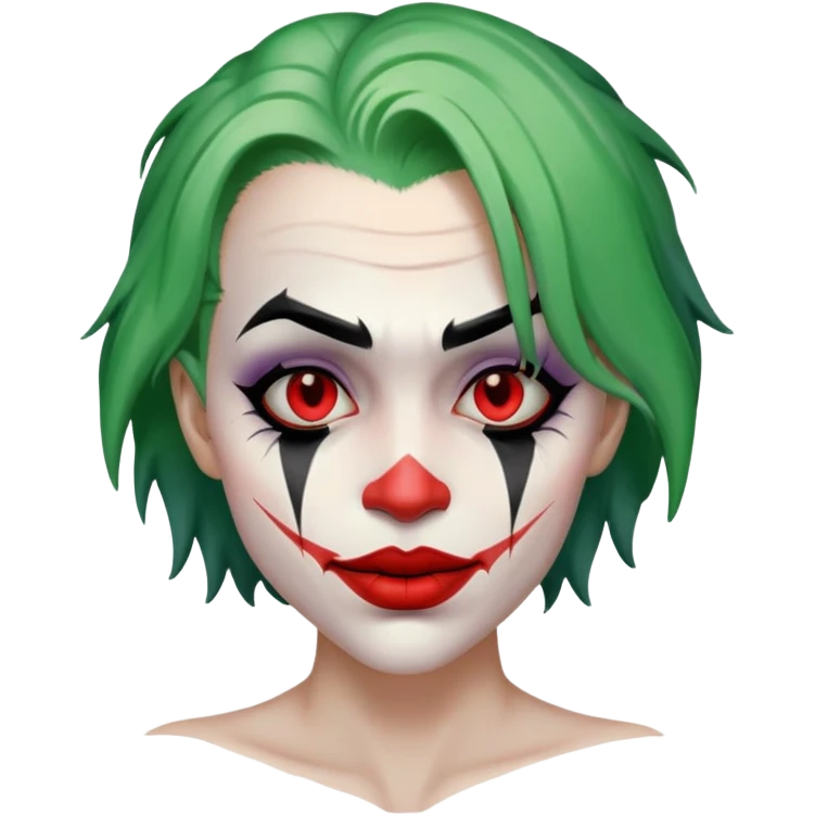 joker face with human skin emoji