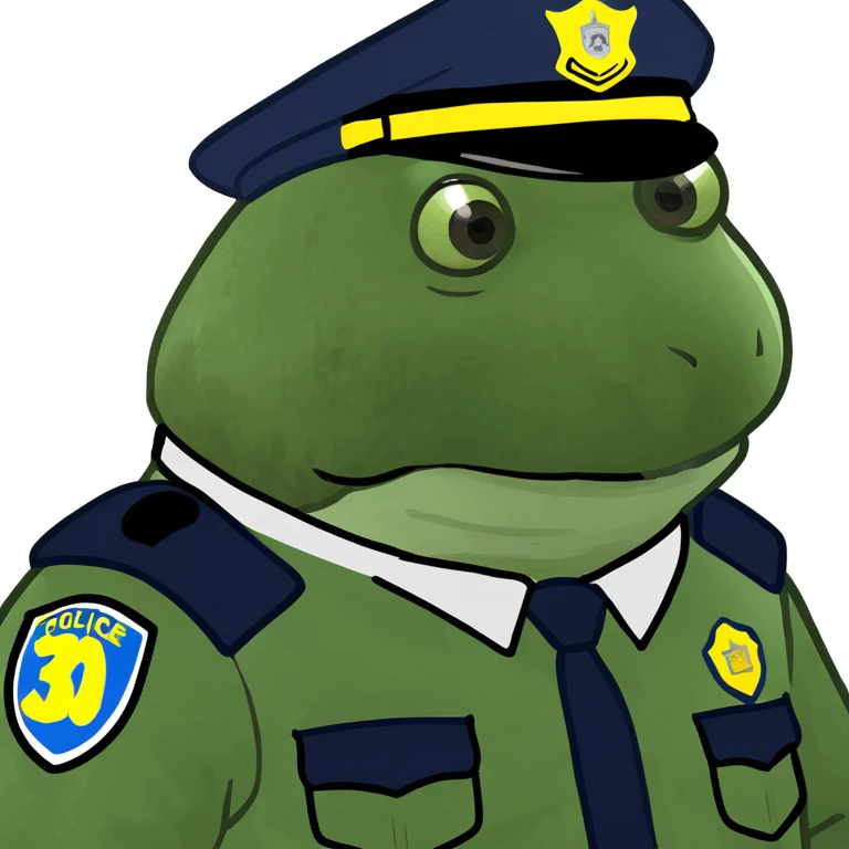 bufo in a police suit emoji