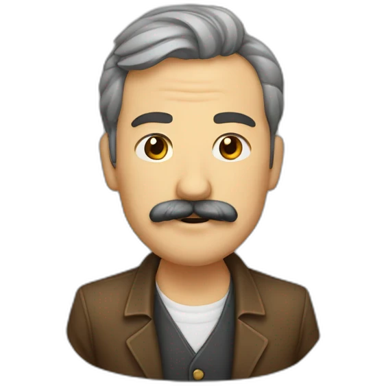 señor con bigote y baraba emoji