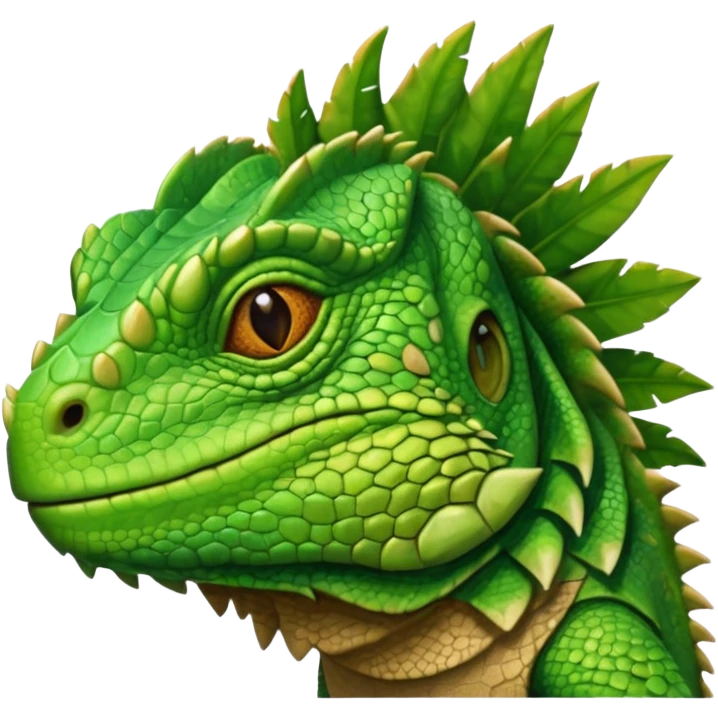 
simple iguana, front face view emoji