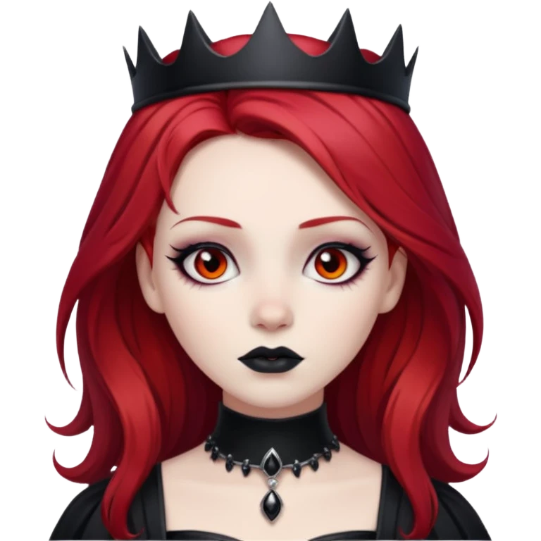 Powerful goth princess red hair emoji