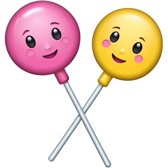 glitter pink and yellow candy emoji