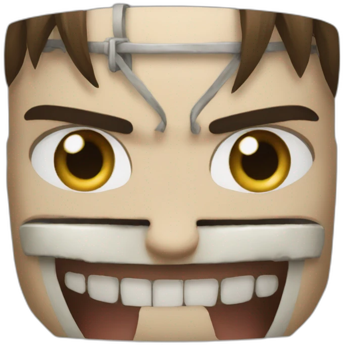 The Attack titan face emoji